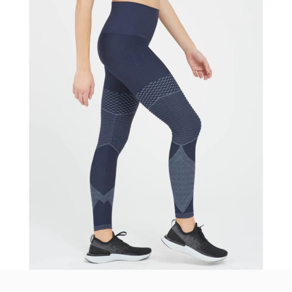 SPANX Charcoal and Light Gray Leggings
